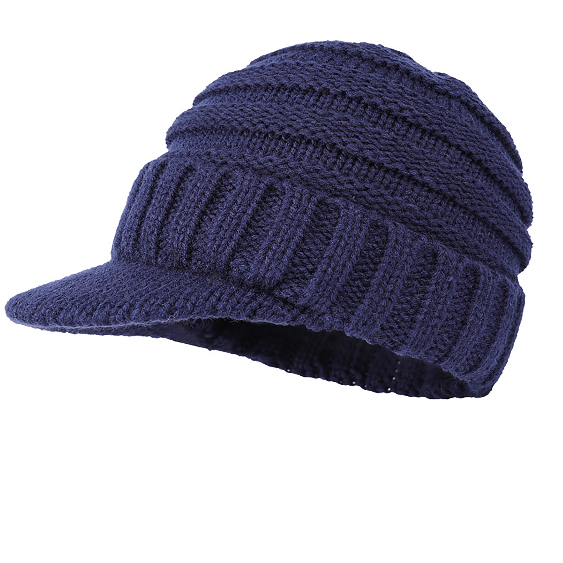 Knit Hat with Brim 4