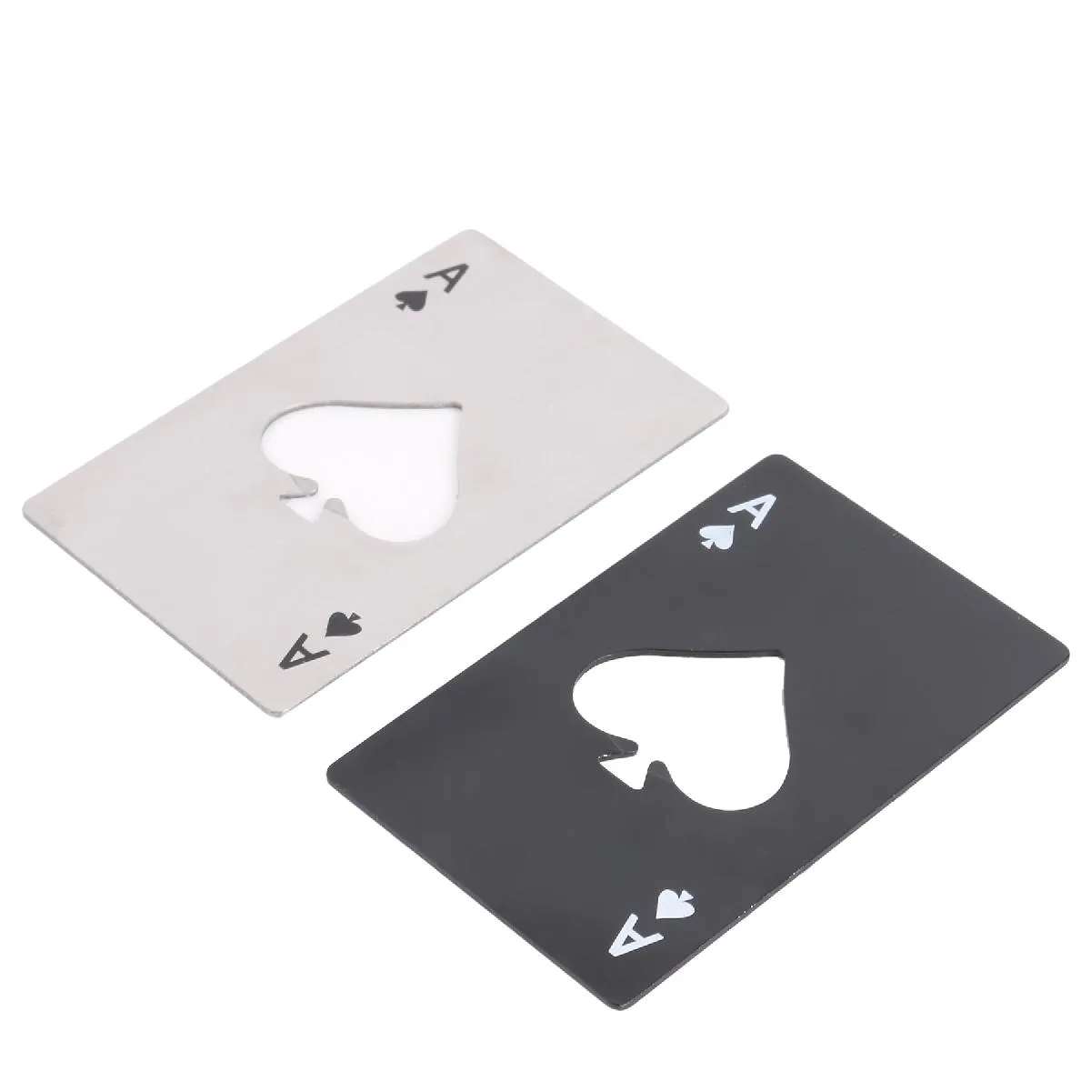 STAINLESS STEEL POKER SHAPE CREDIT CARD BOTTLE OPENER 4