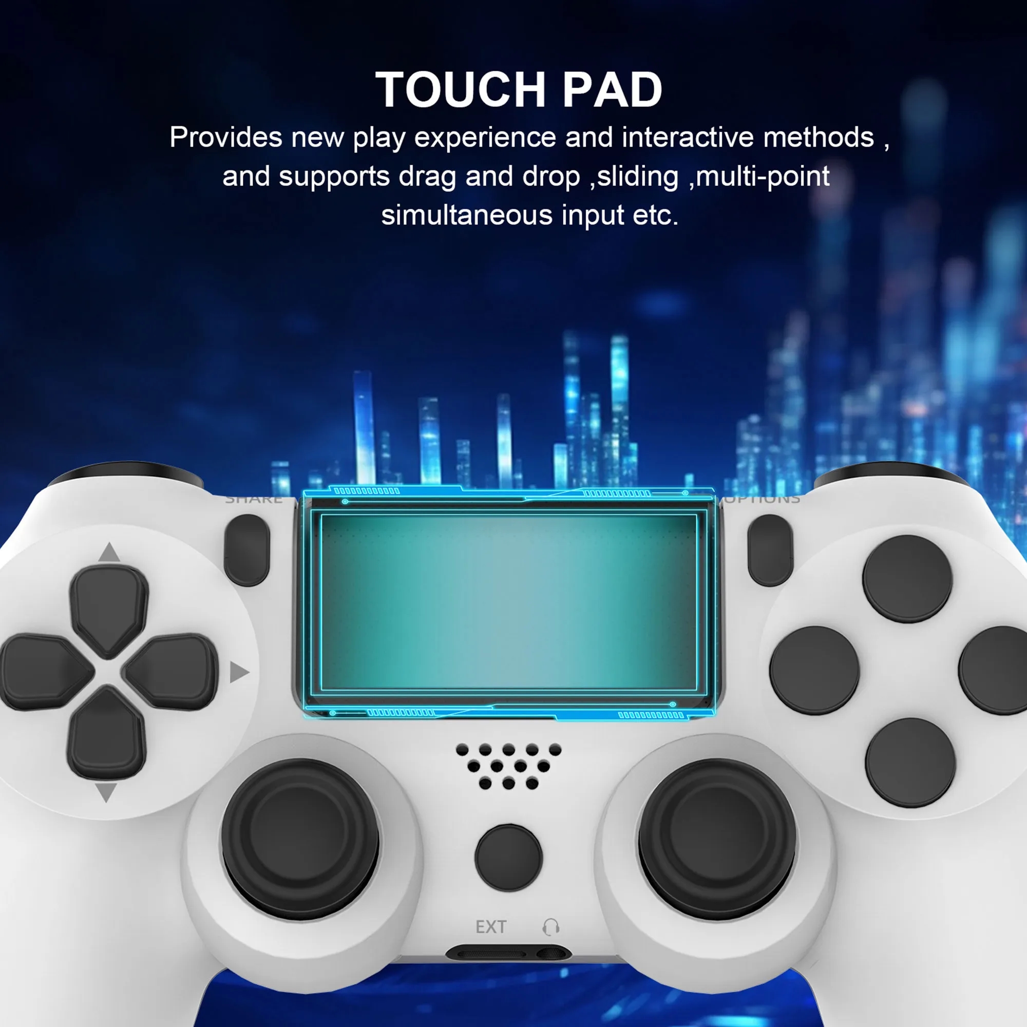 Pro Wireless PS4 Controller With Six-Axis Dual Vibration 5