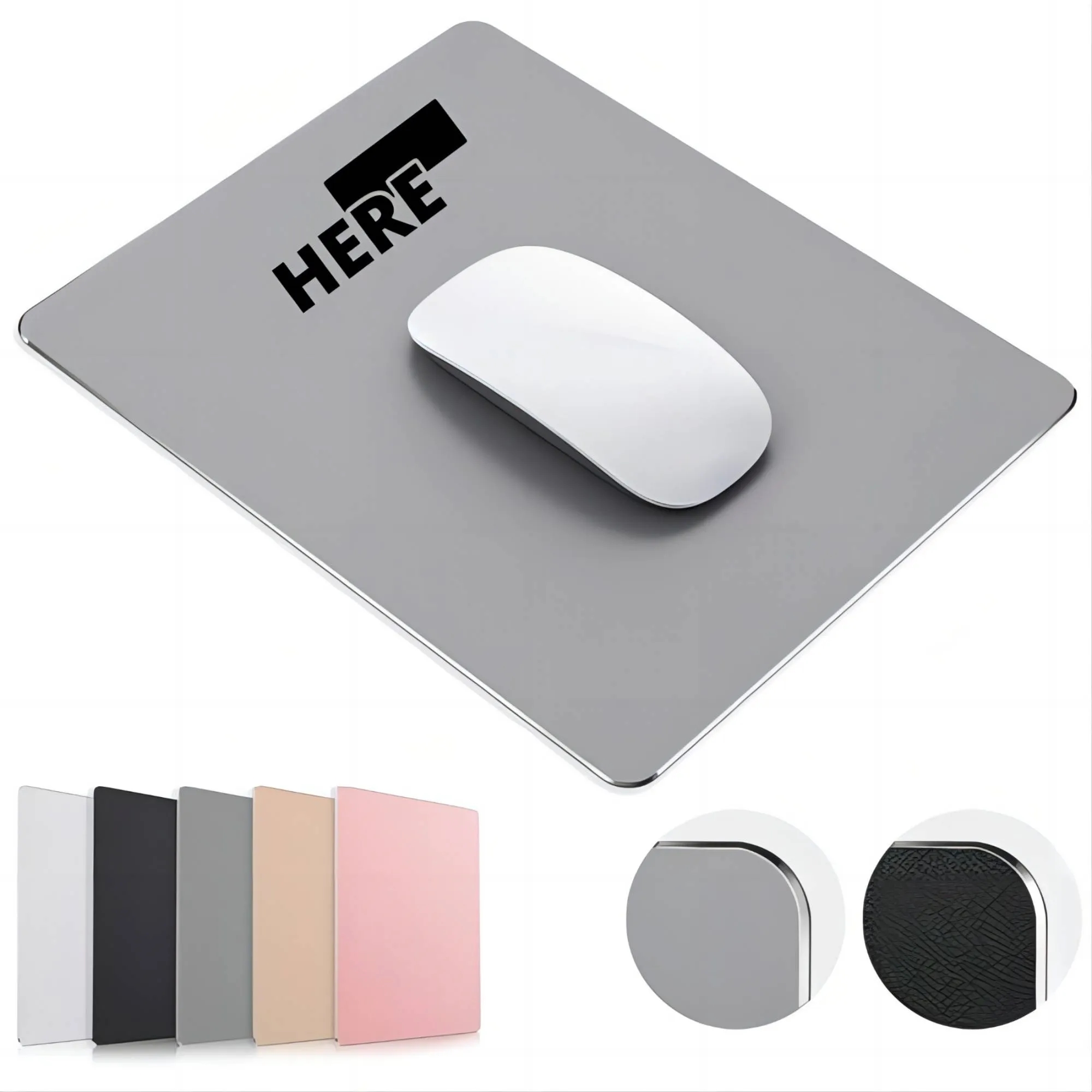 Double-sided Metallic Leather Aluminum Non-slip Mouse Pad 1