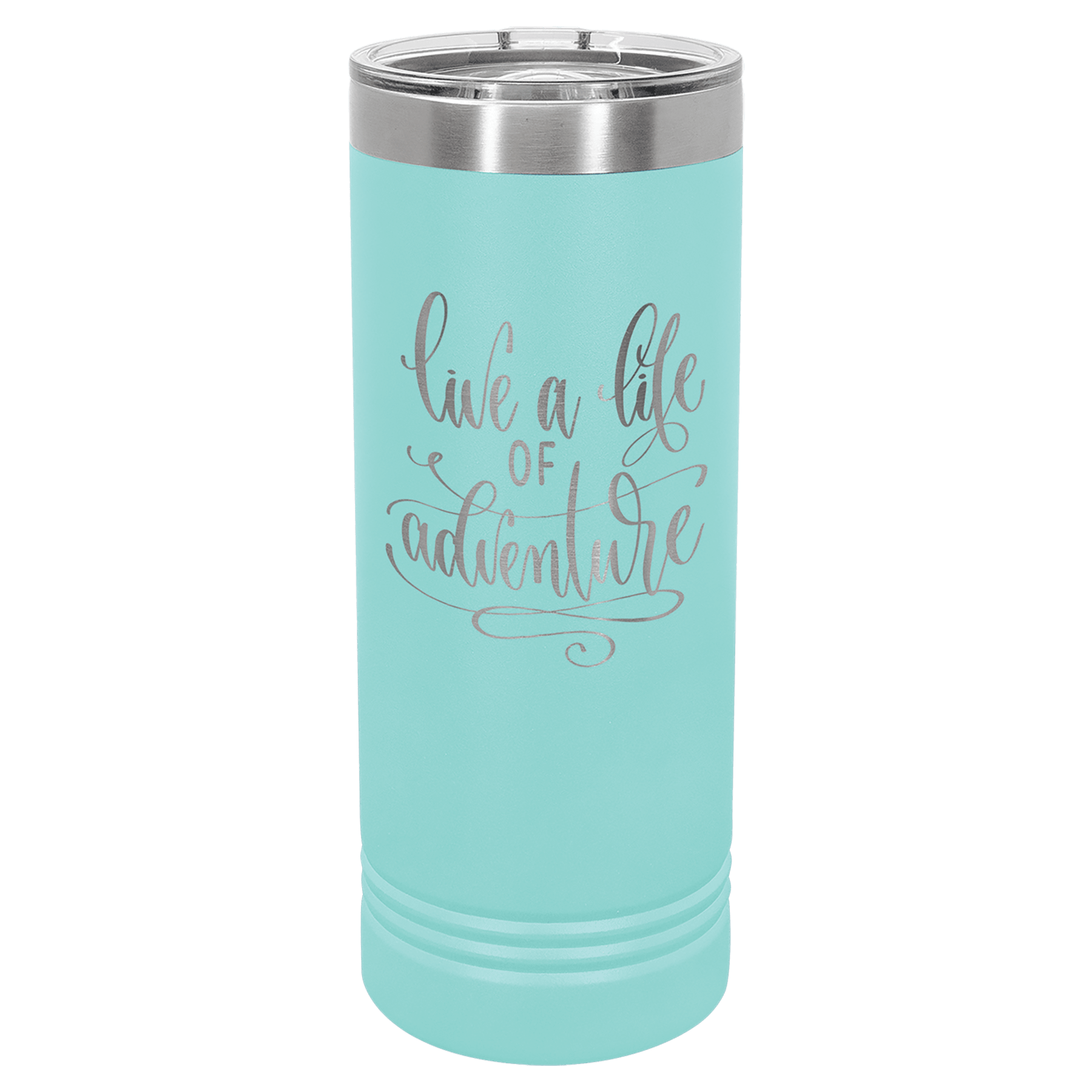 Polar Camel 22 oz. Teal Blue Skinny Tumbler with Slider Lid 1