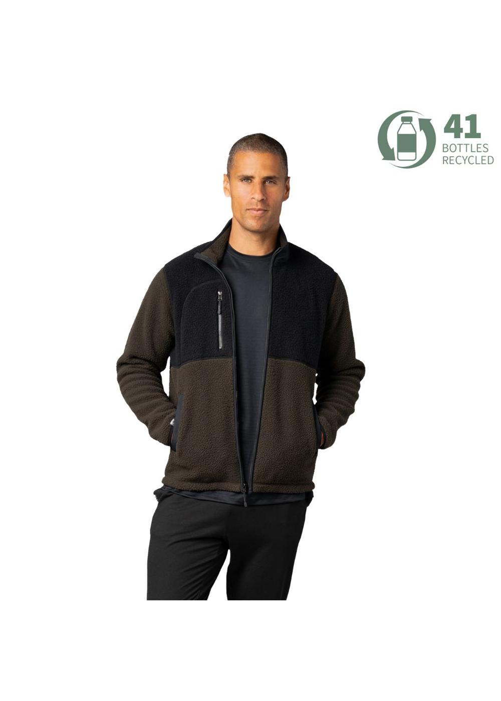 Storm Creek Men's Warm Up Colorblock Sherpa Fleece Jacket 8