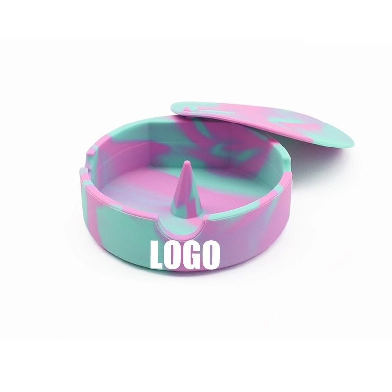 Custom Silicone Ashtray With Lid 7