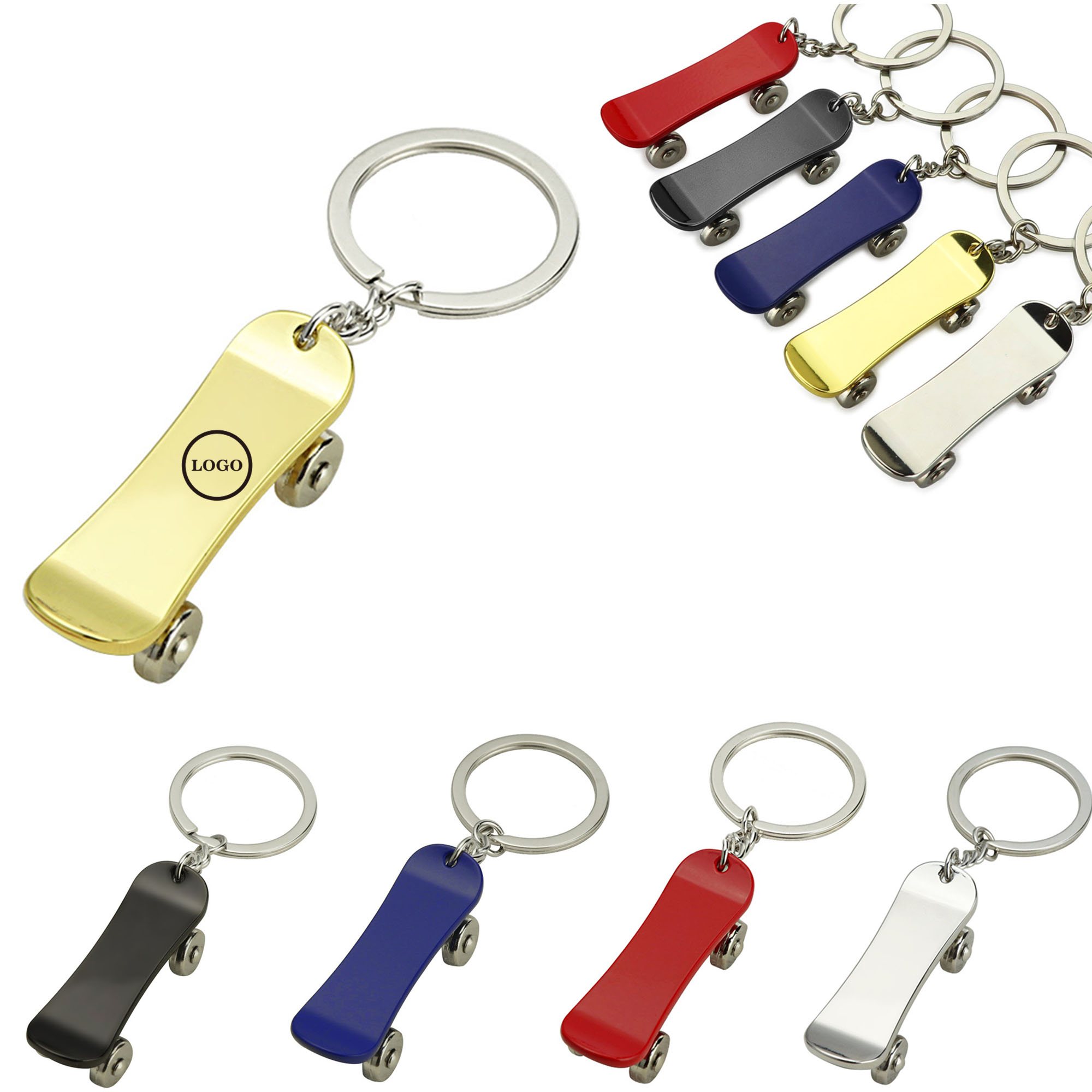 MOQ50 Eye-Catching Skateboard Keychain Business Gifts 1