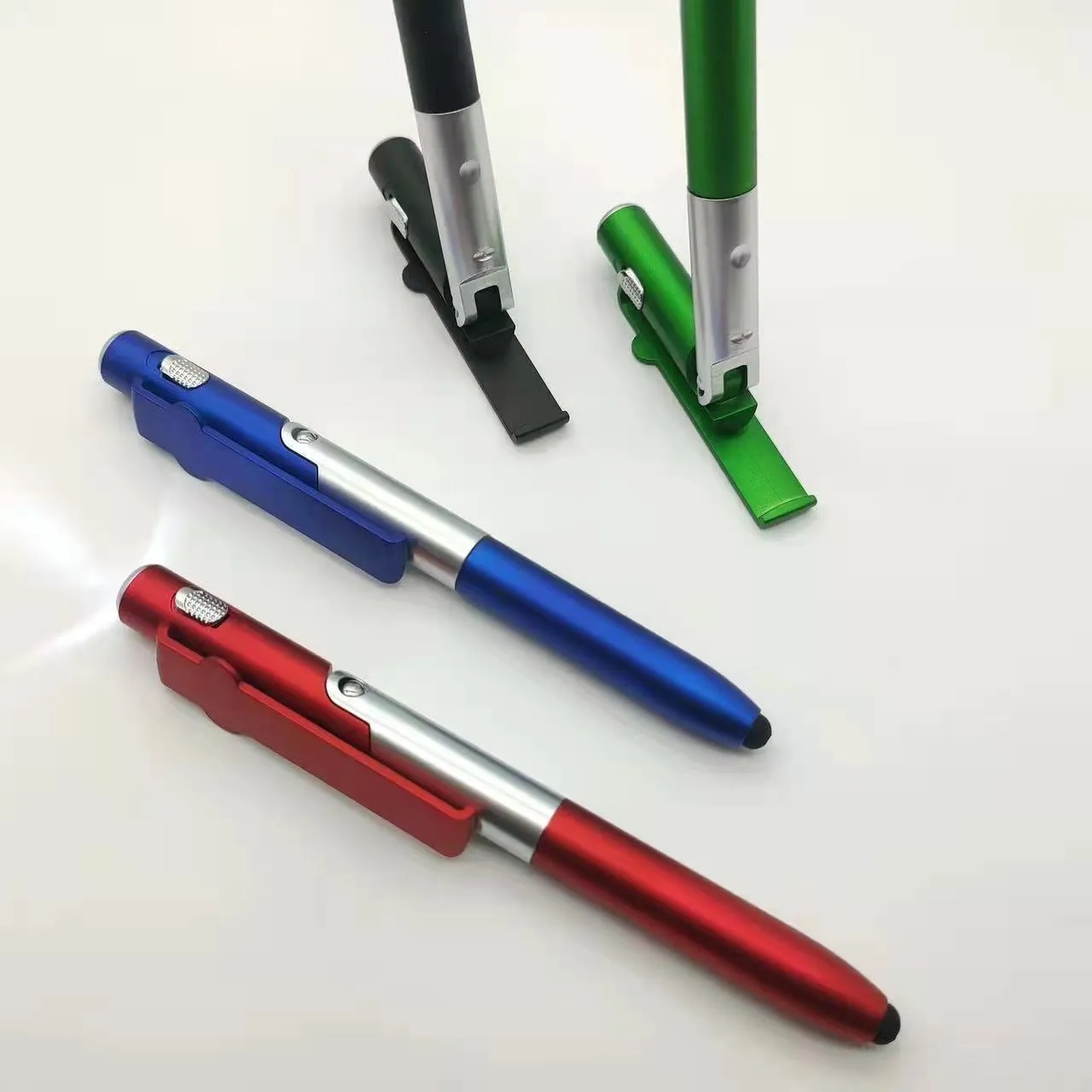 4 in 1 Multi-function Phone Stand LED Stylus Ballpoint Pen 2