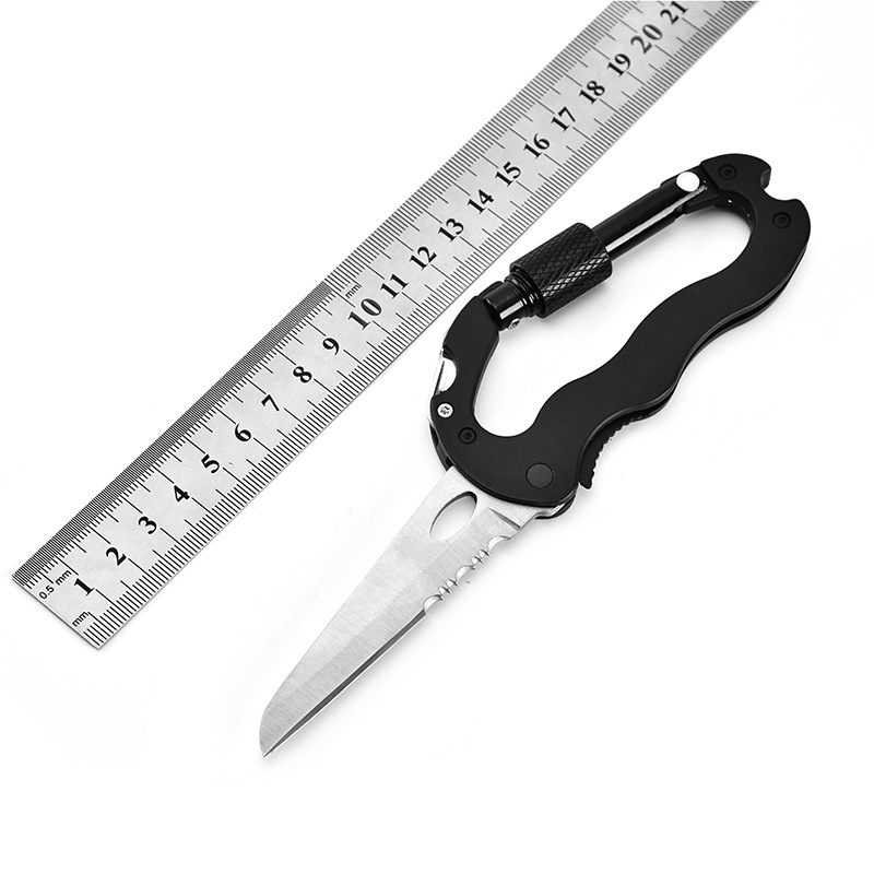 2 in 1 Carabiner and Stainless Steel Folding Pocket Knife 2
