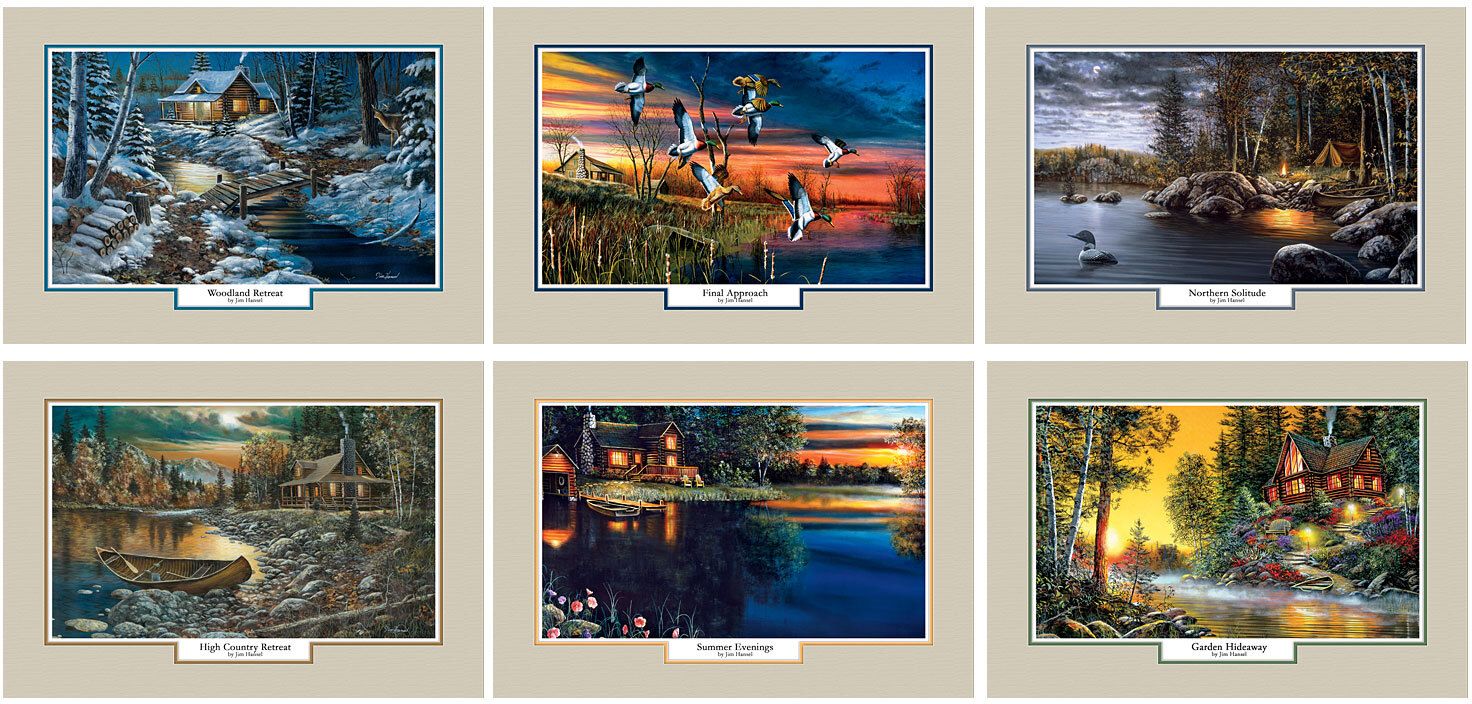 FULL COLOR WOODLAND RETREAT SPIRAL WALL CALENDAR