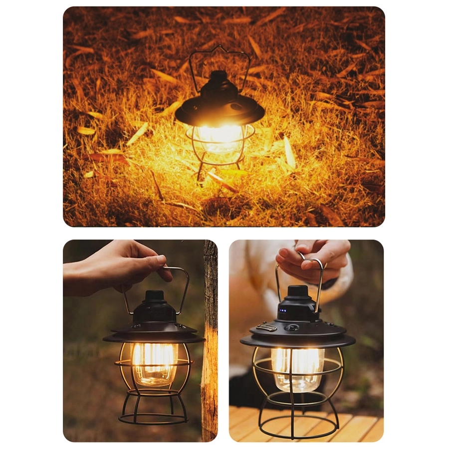 Retro Outdoor Camping Light & Picnic Lantern with Power Bank 11