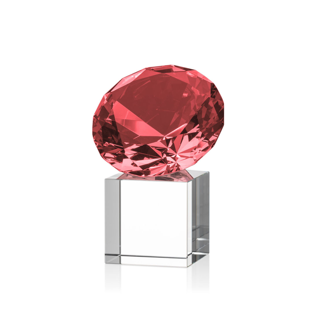 Gemstone Award on Cube - Ruby 21