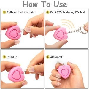 Water Drop Safety Alarm Keychain With LED Light And 120DB Panic Sound 7