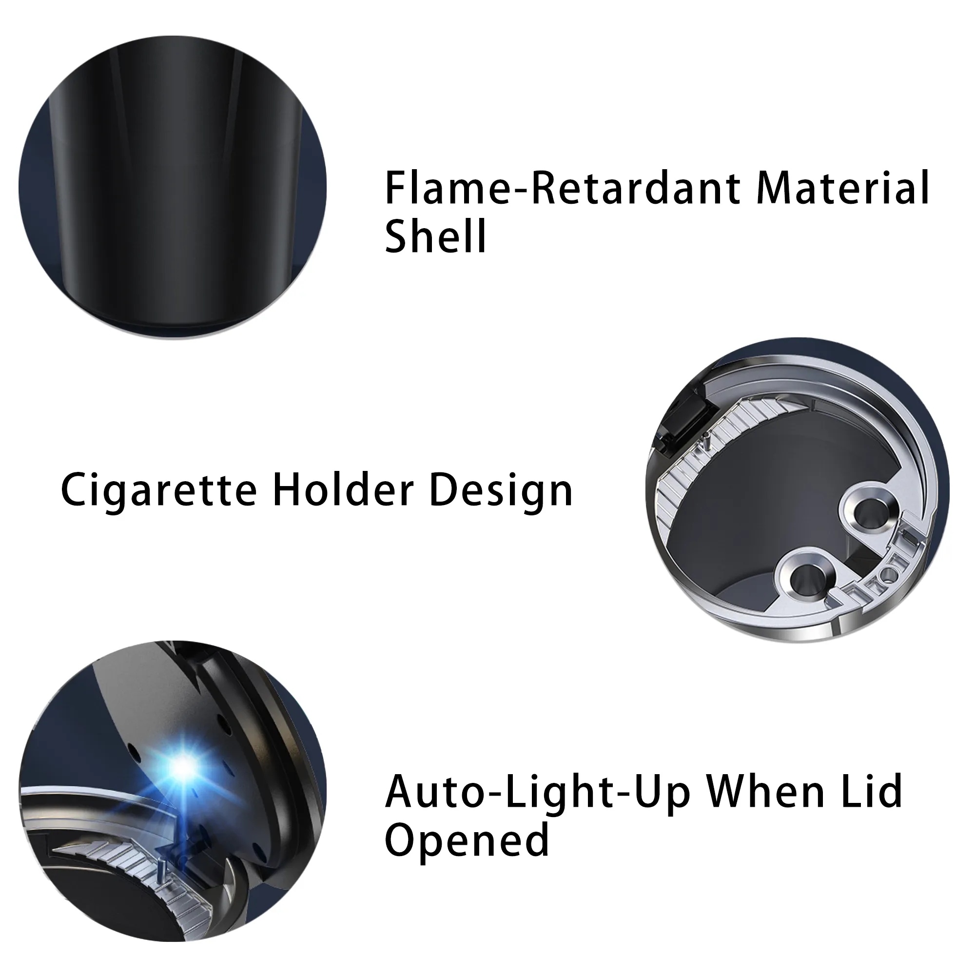 Car Ashtray With Metal Liner 4