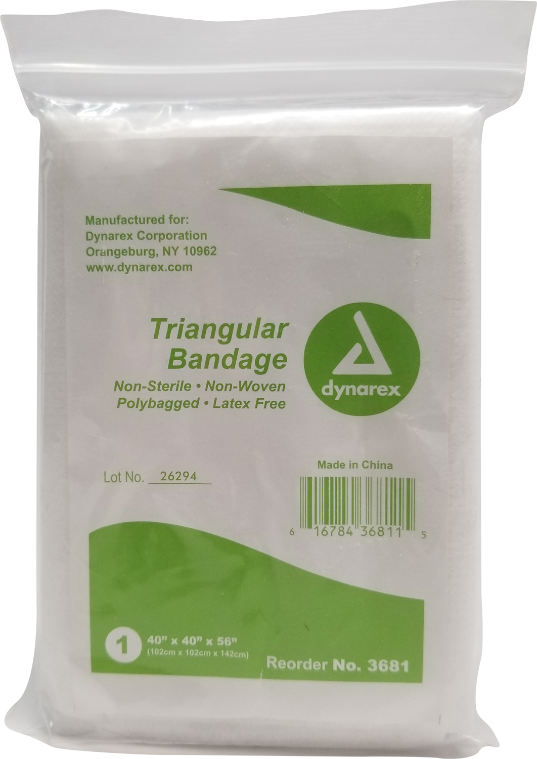 Non-Woven Tri Bandage (Bulk) 1