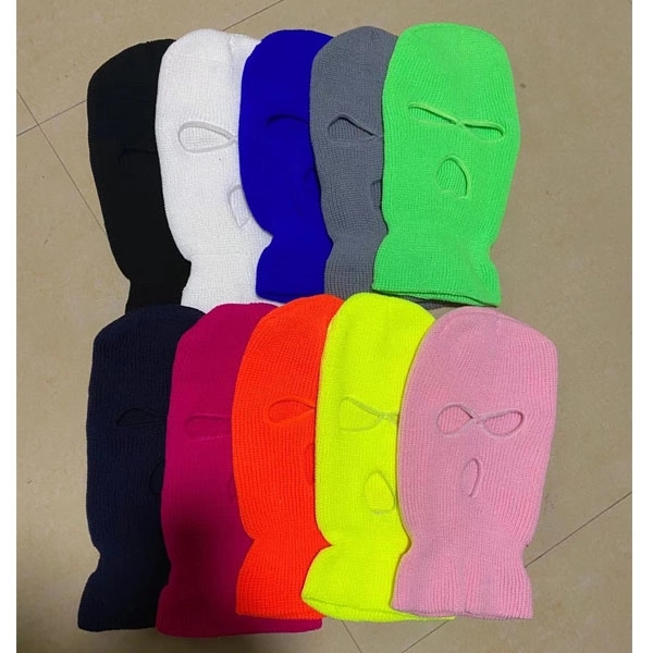 3-Hole Balaclava Knitted Full Face Ski Cover Mask 5