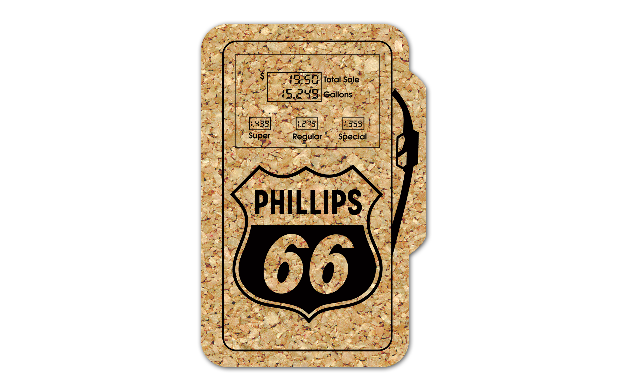 Gas Pump Cork Coaster 1