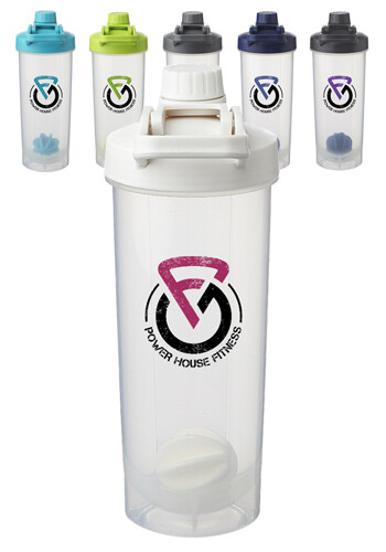 24 oz. Olympian Plastic Shaker Bottles with Mixer