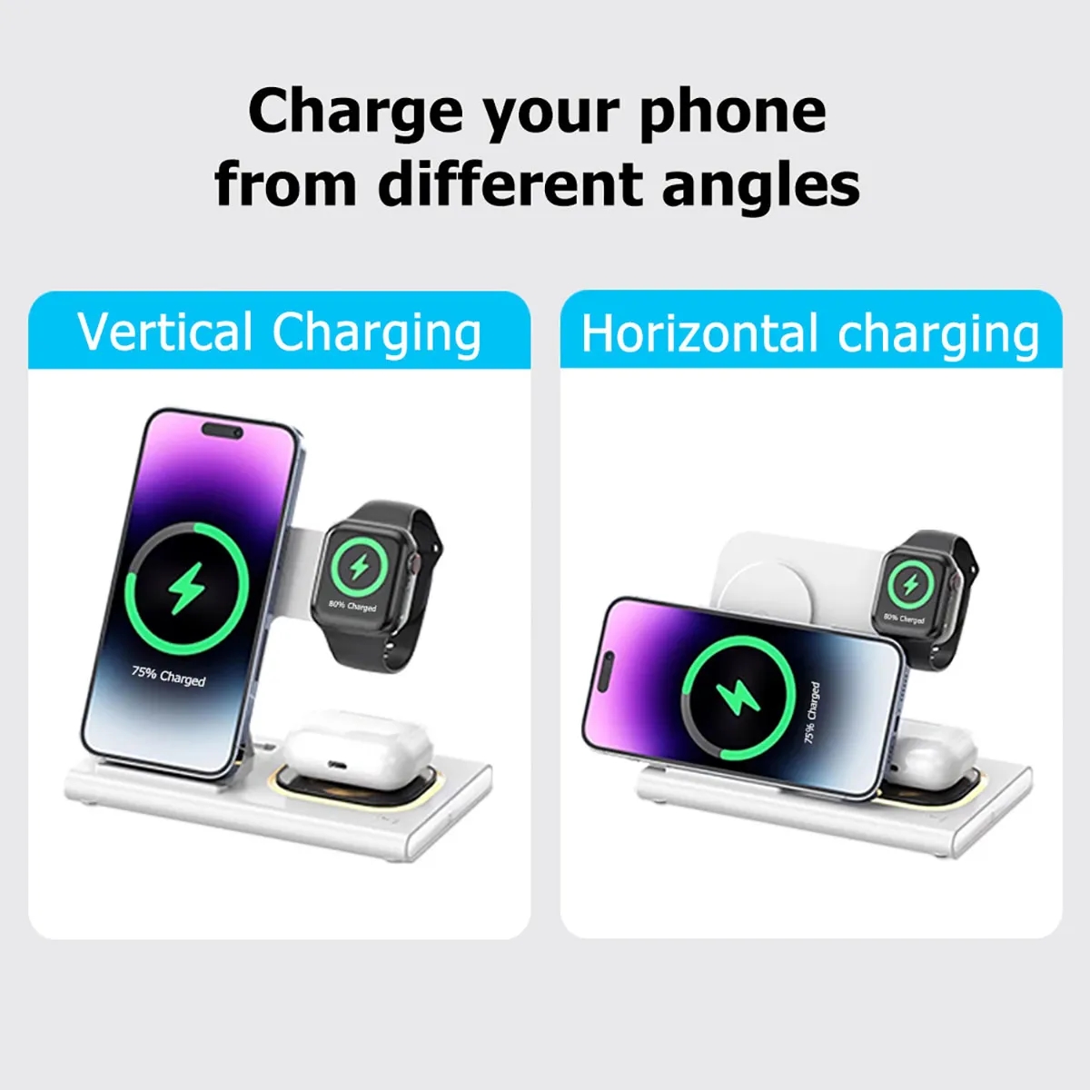 3 in 1 Fast Magnetic Wireless Charging Stand 4