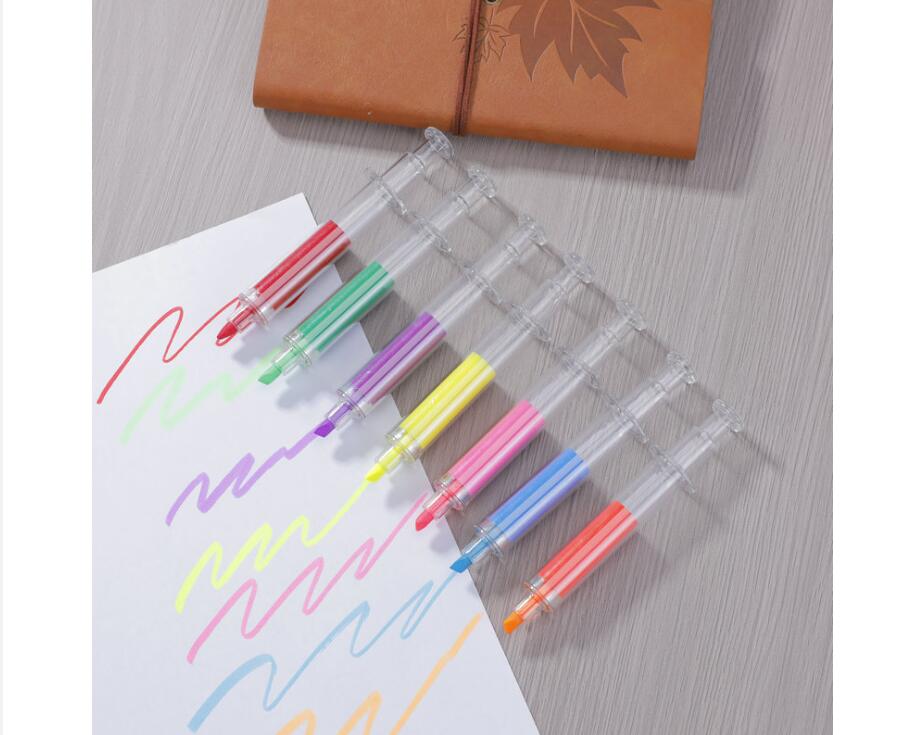 Syringe Highlighter Gift Pen Retractable Fun Nurse Pen 3