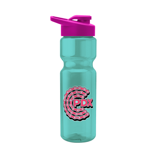 Blazer 28oz Transparent Bike Bottle w/Drink-thru Lid 2789