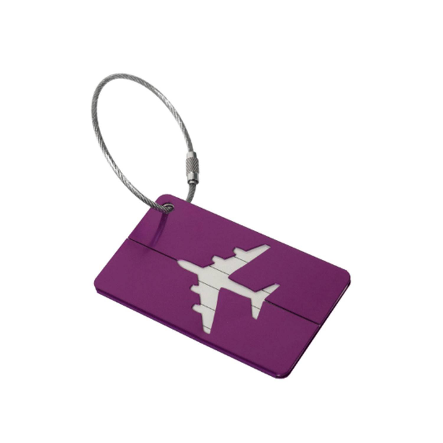 Aircraft-shaped Aluminum Luggage Tag 1