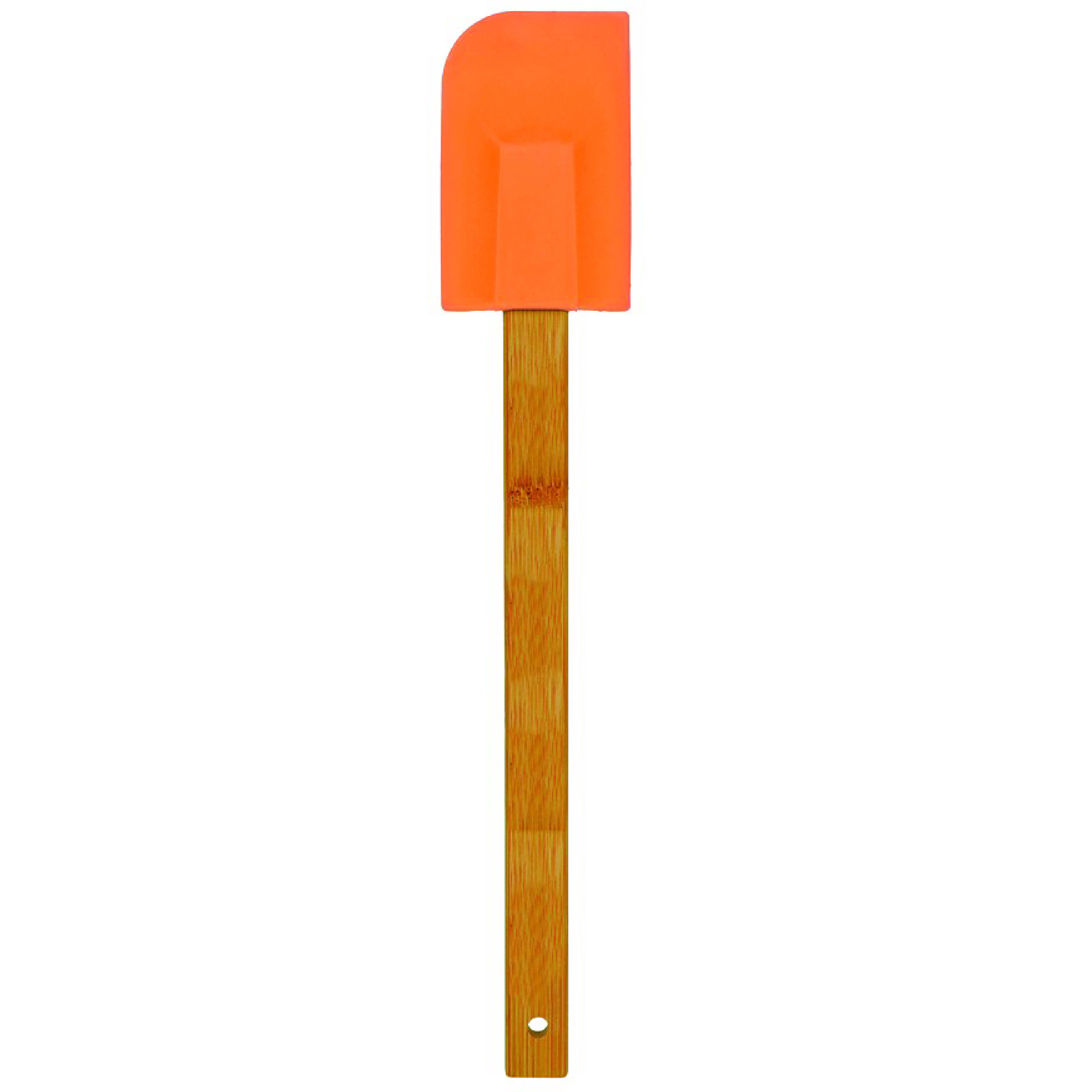11" Orange Silicone Spatula w/ Bamboo Handle 6