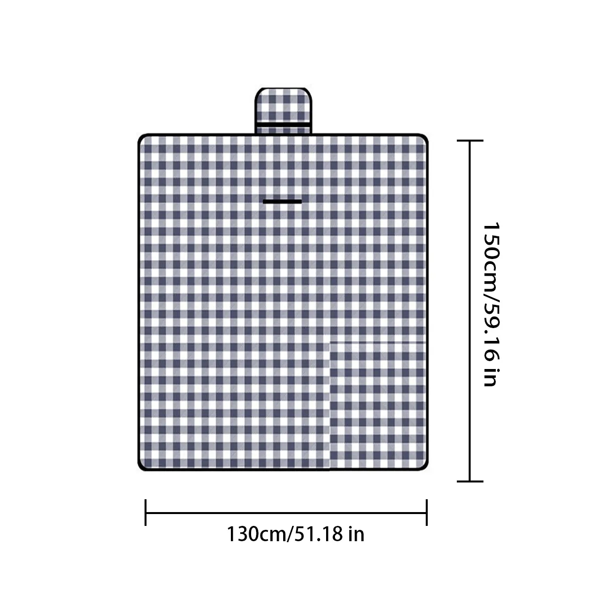 Plaid Foldable Picnic Blanket With Waterproof Backing 2