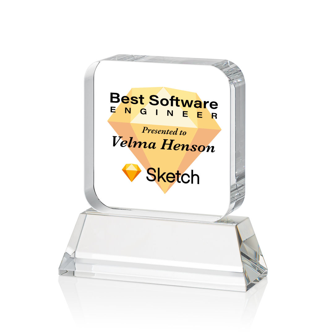 Flamborough VividPrint™ Award on Base - Clear 2