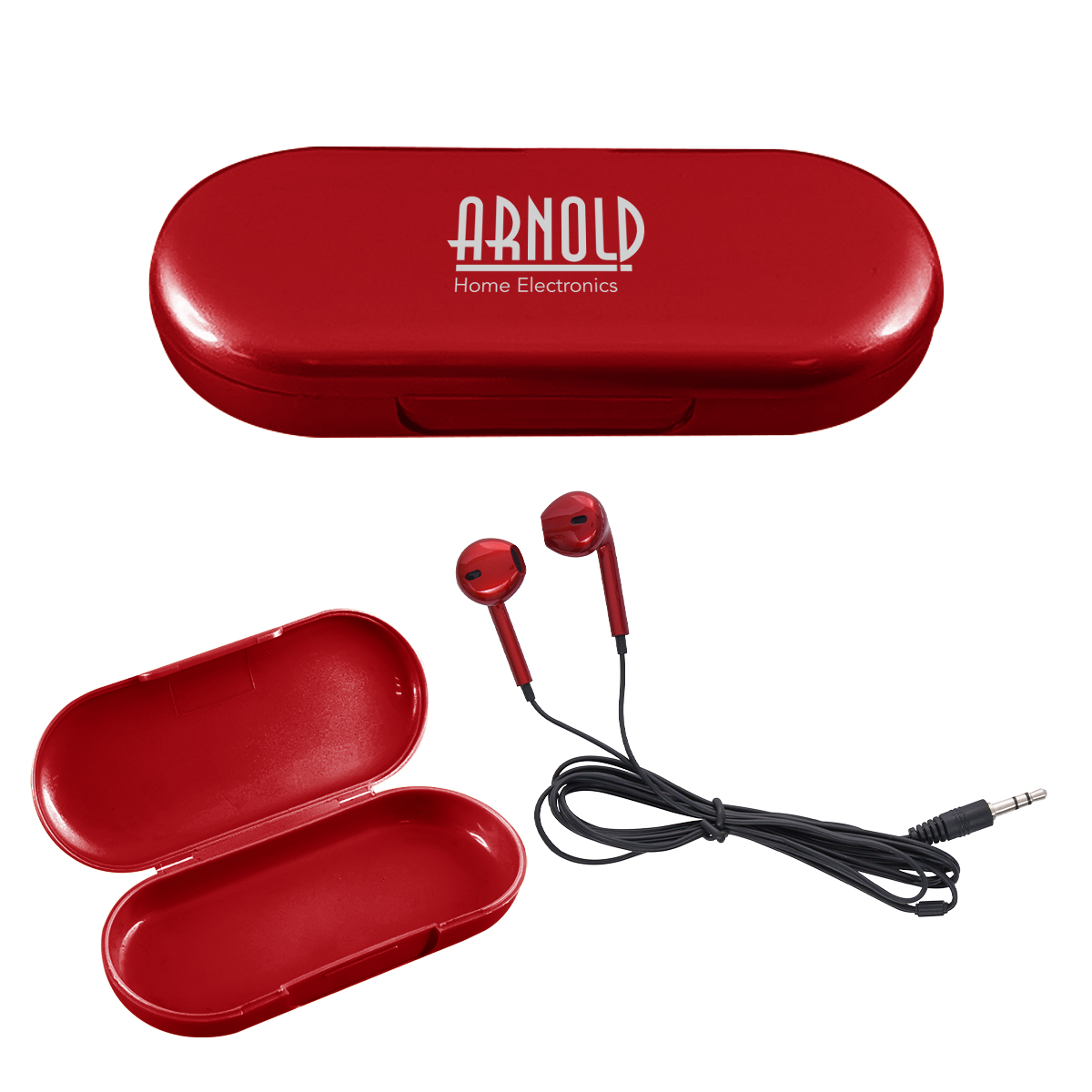 Metallic Wired Earbuds With Clamshell Case 13