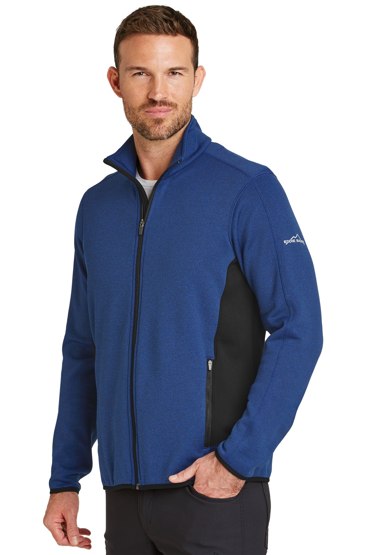 Eddie Bauer Full-Zip Heather Stretch Fleece Jacket. EB238 1