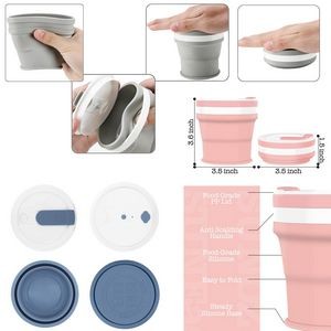 100ml Silicone Collapsible Cup With Clear Lid And Handle 25
