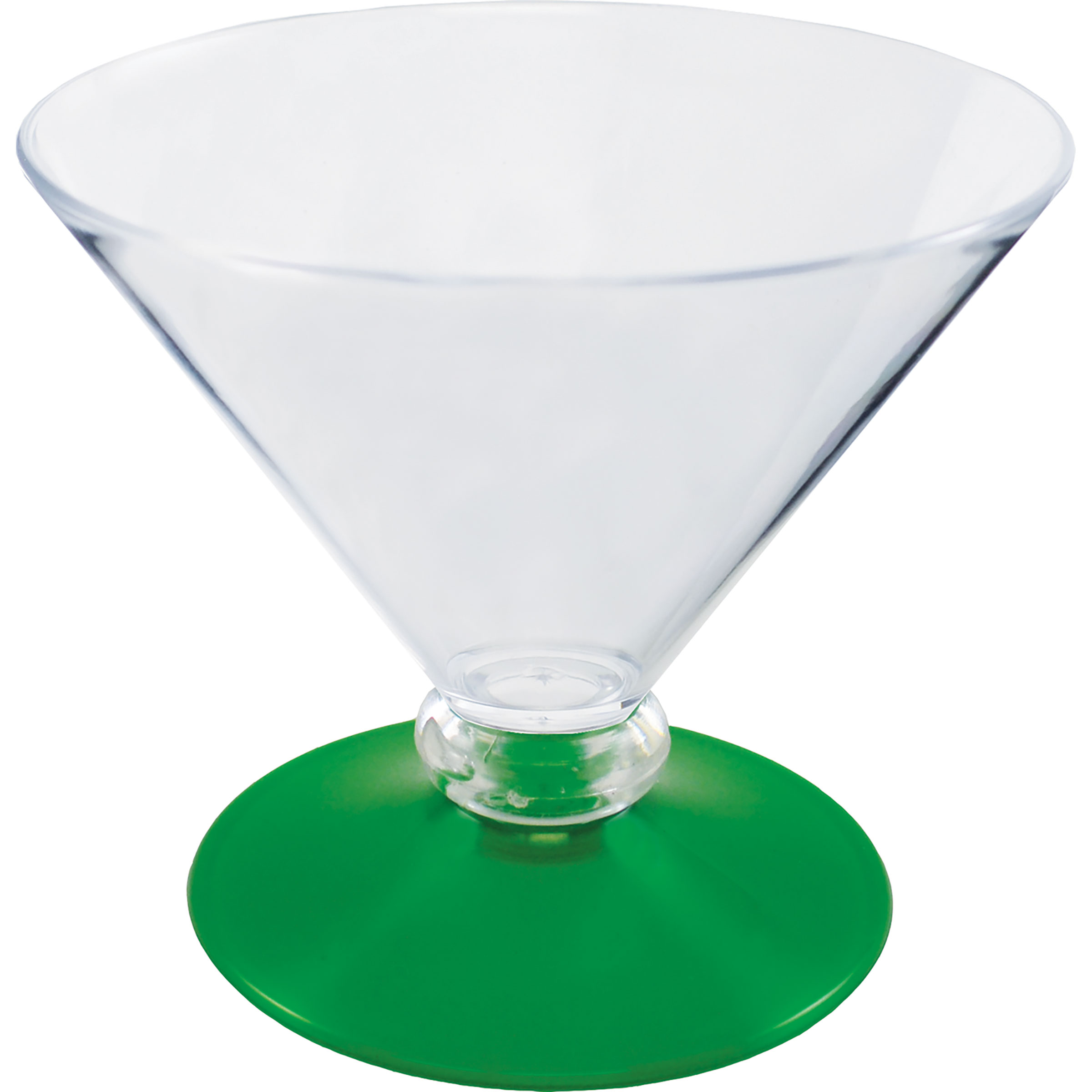 7oz Short Stem Plastic Martini Glass with Your Choice of Base Color 8