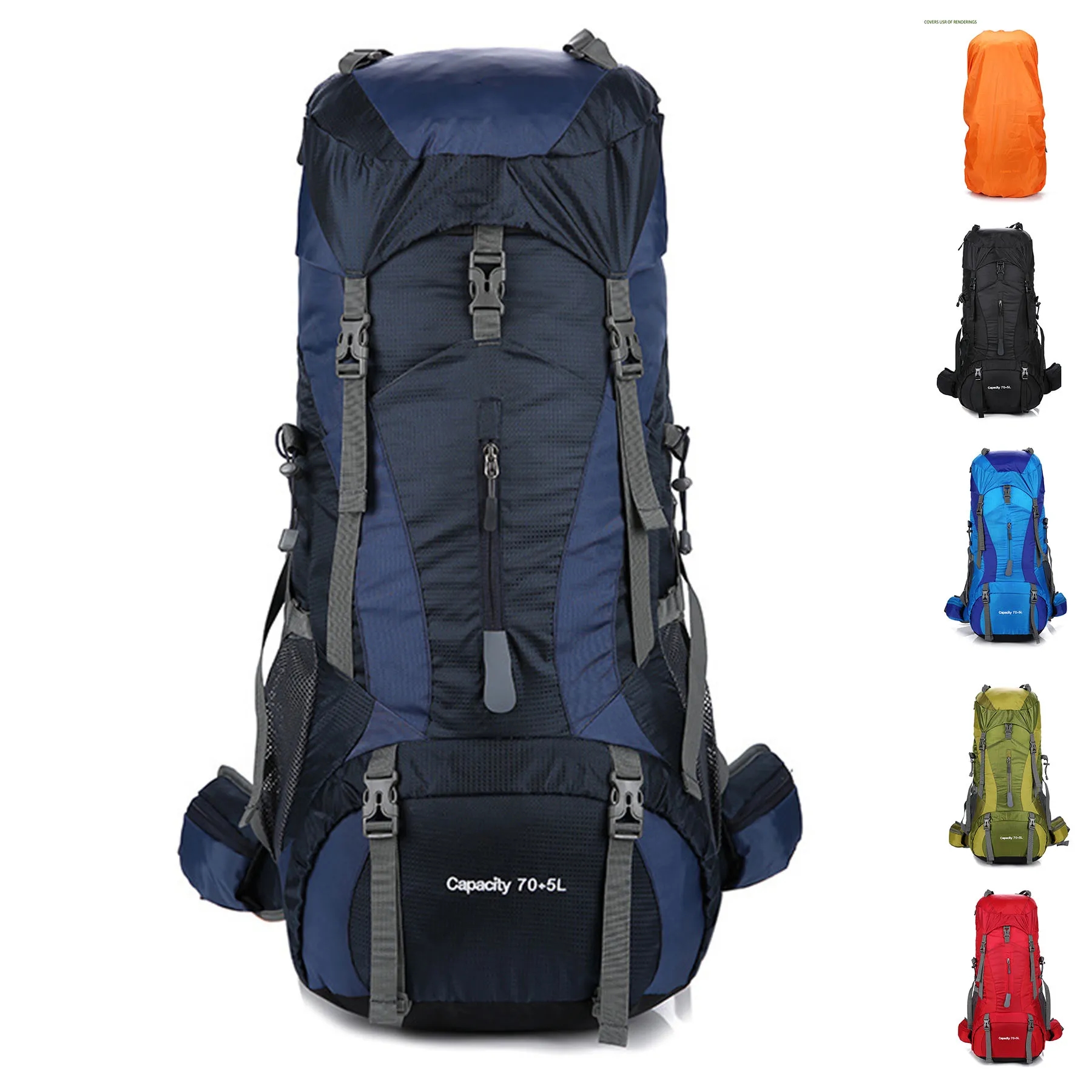 Outdoor Waterproof Camping Backpack with Rain Cover 2