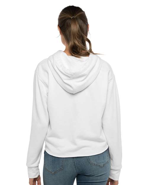 Women's Laguna Sueded Raw Edge Crop Hoodie Sweatshirt - 9384 15