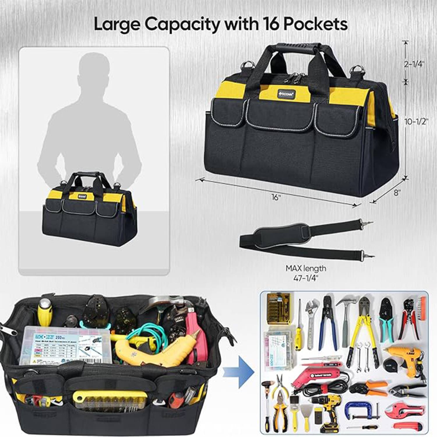 Oxford cloth waterproof wear-resistant hand tool bag 6