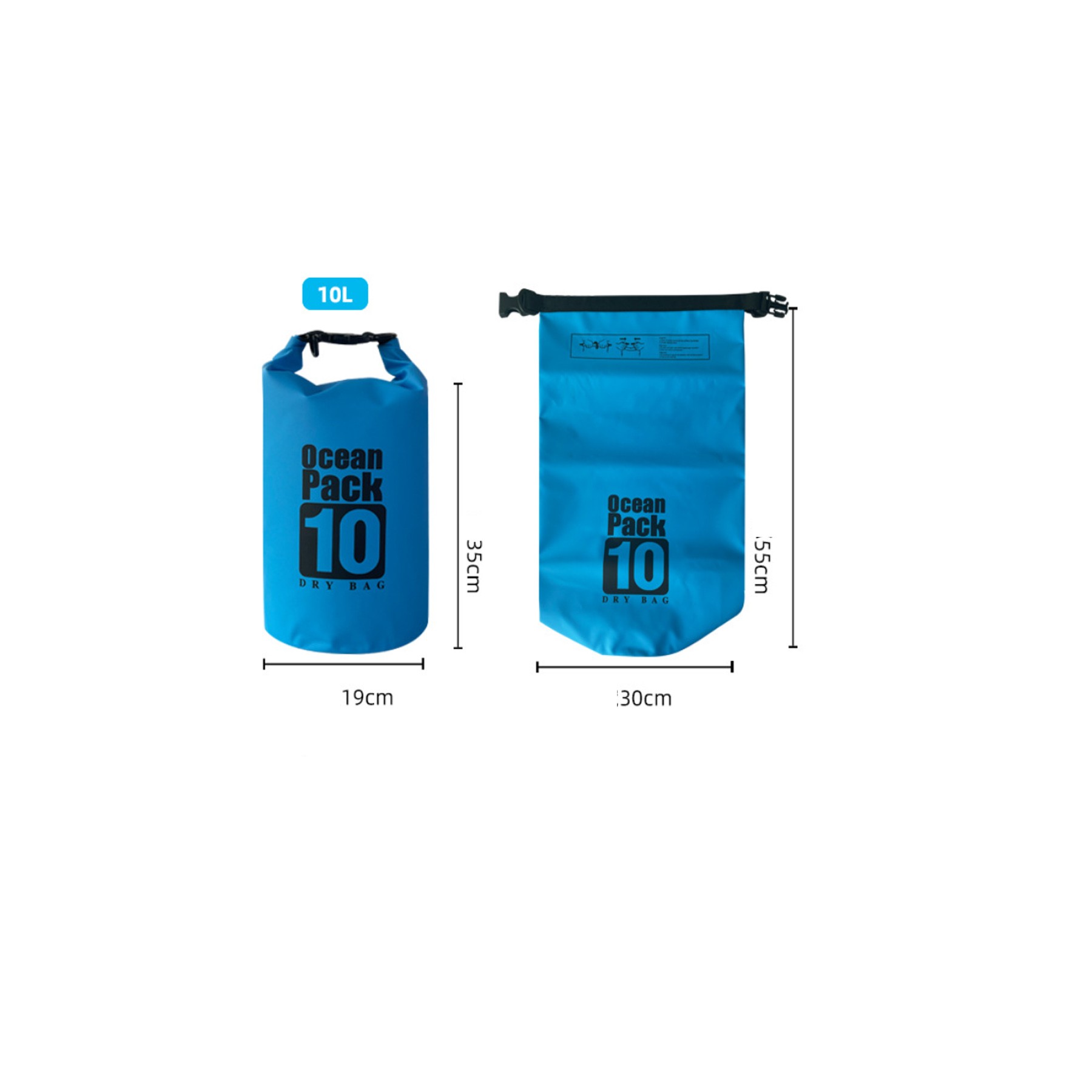10L Waterproof Floating Dry Bag With Shoulder Straps 2