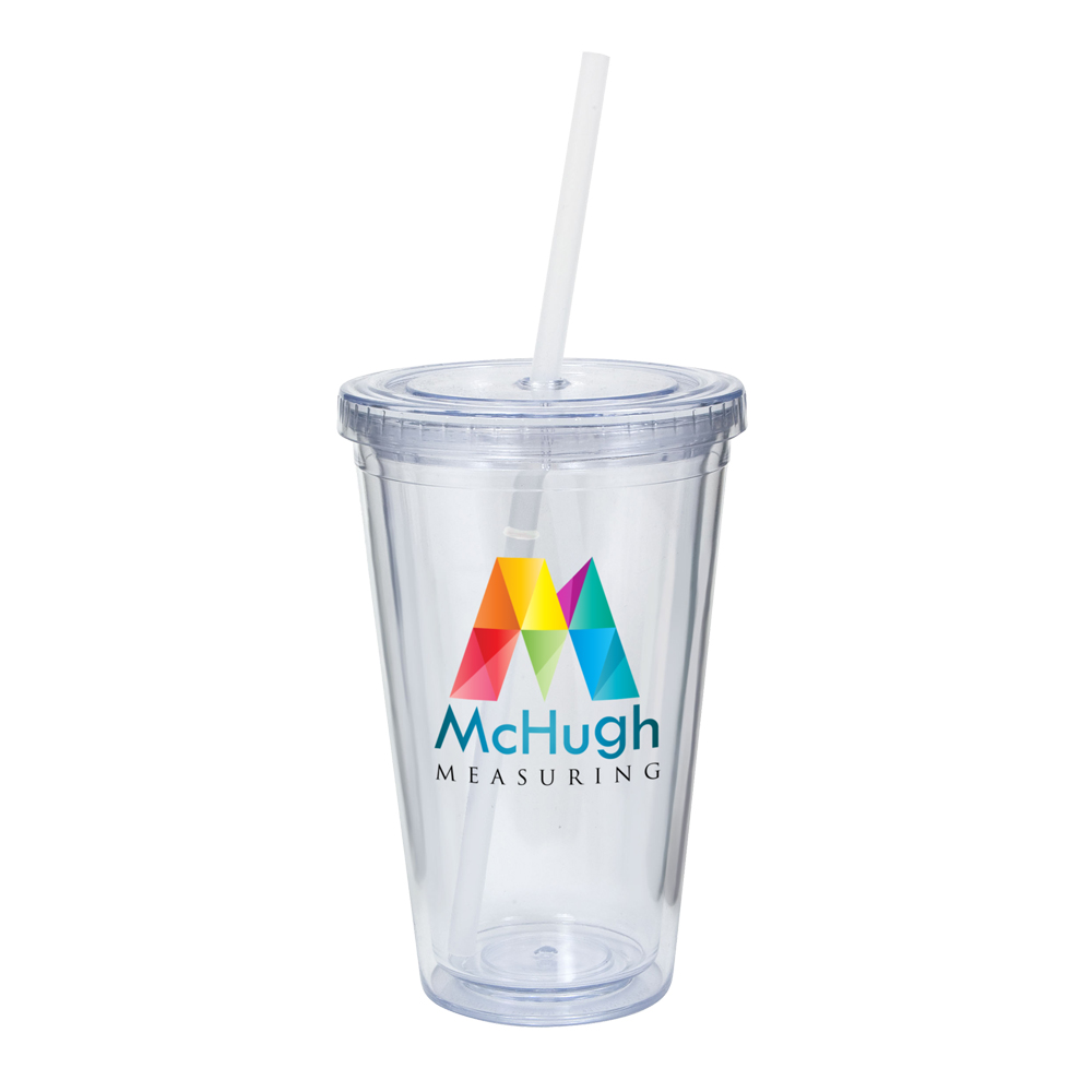16 Oz. Slide Acrylic Tumbler w/Transparent Insert