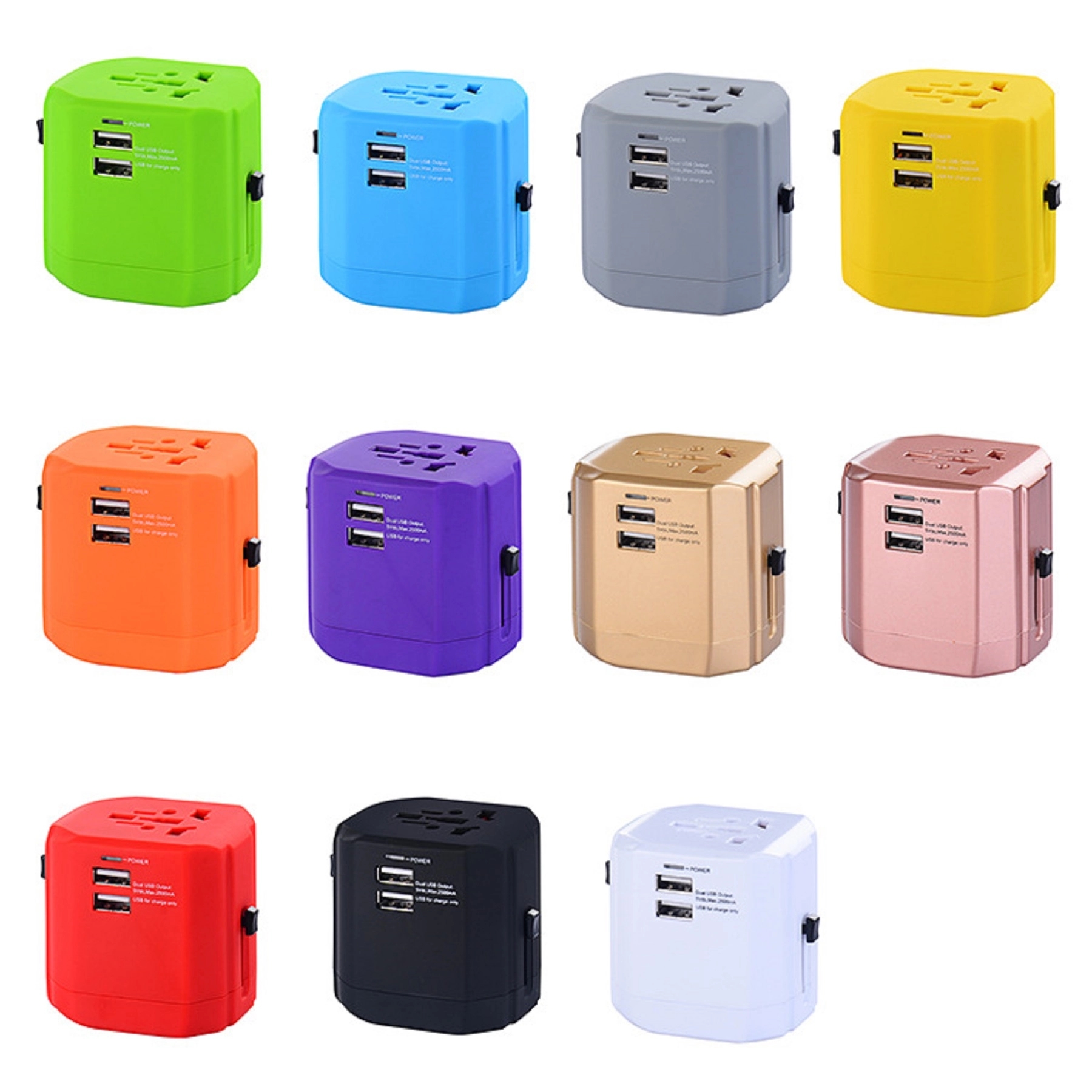 World Travel Adapter Plug with 2 USB Ports 4