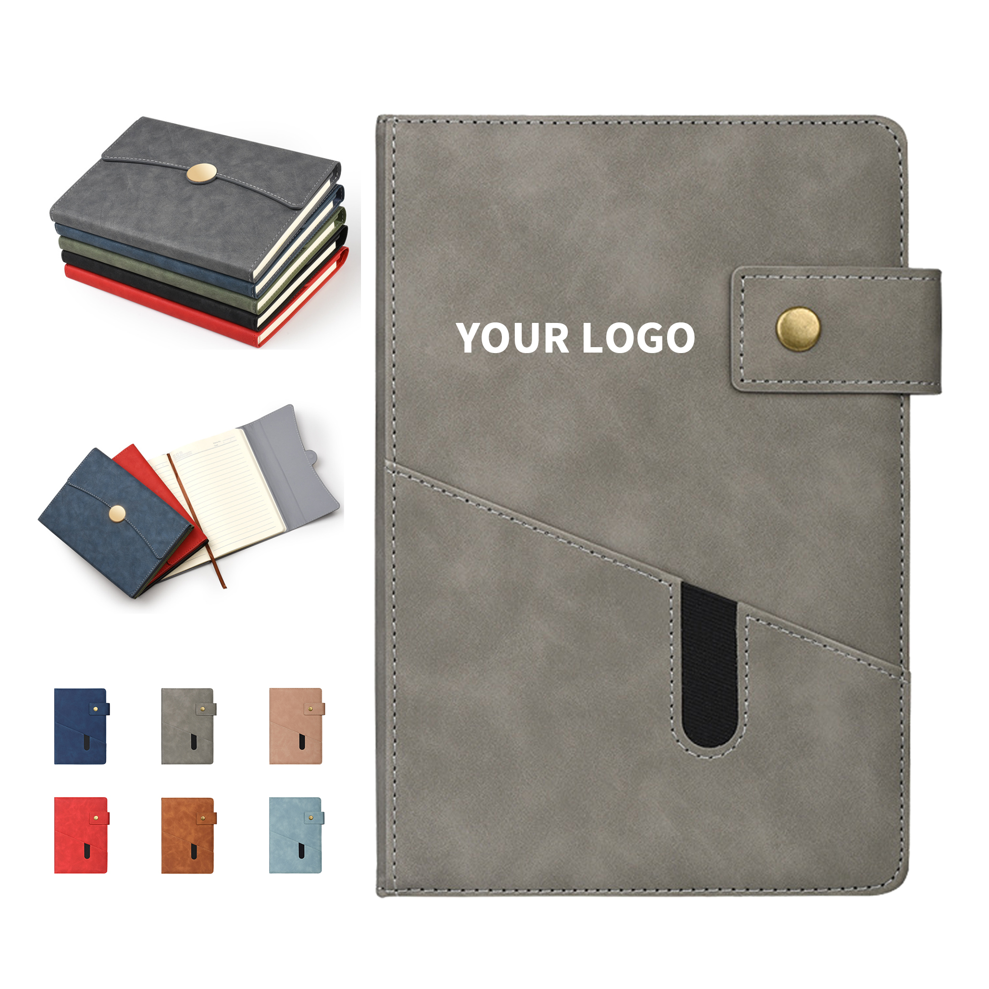 Premium Cover Notebook With Front Pocket A5 8.4" x 5.9" 2