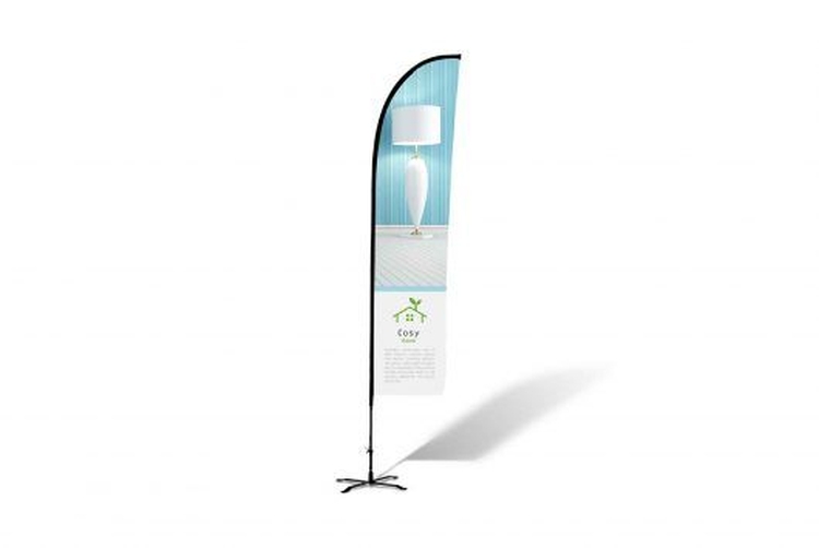 12ft Blade Shape Feather Flag Kit - 2 Side Imprint 1