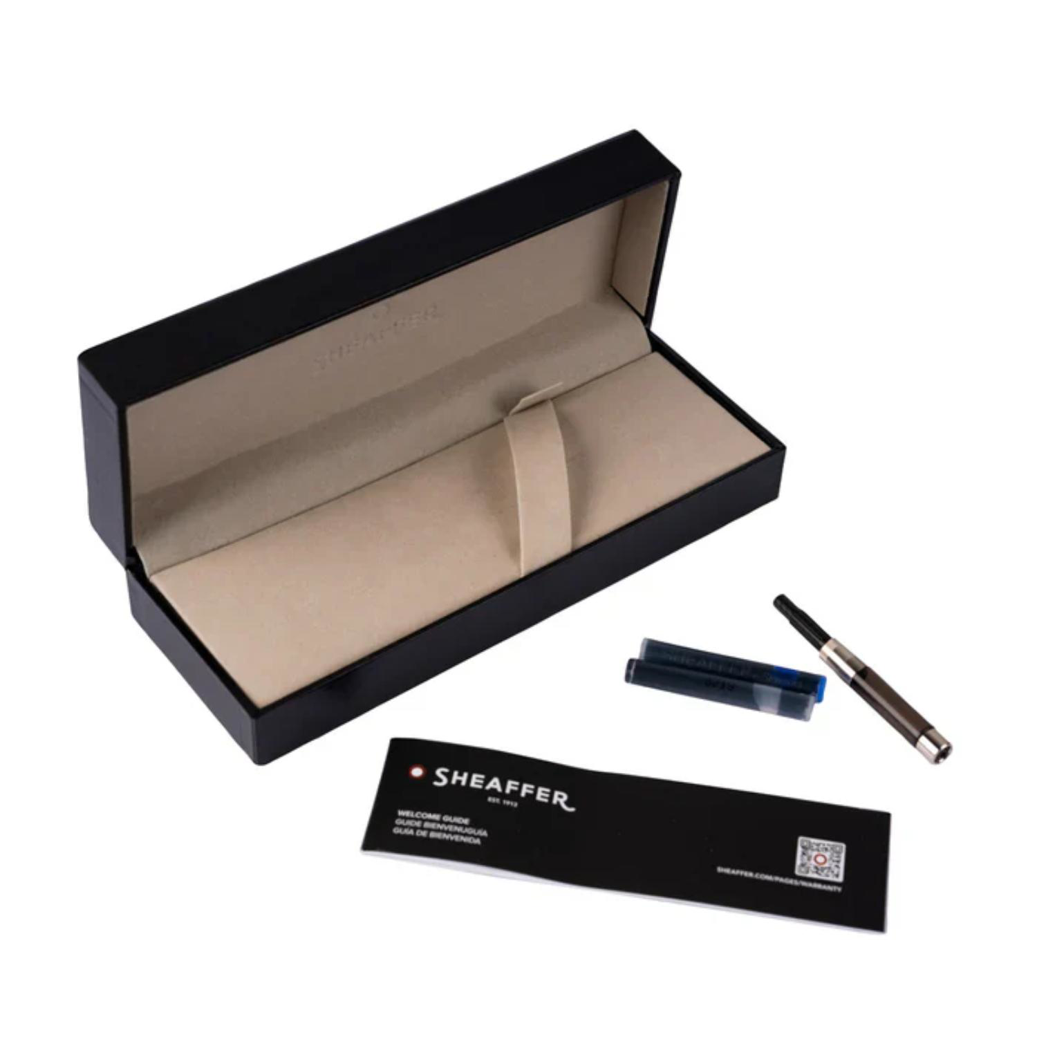 SHEAFFER® SAGARIS 9471 Gloss Black Gold Tone Trim Fountain Pen w/ Gift Box 9