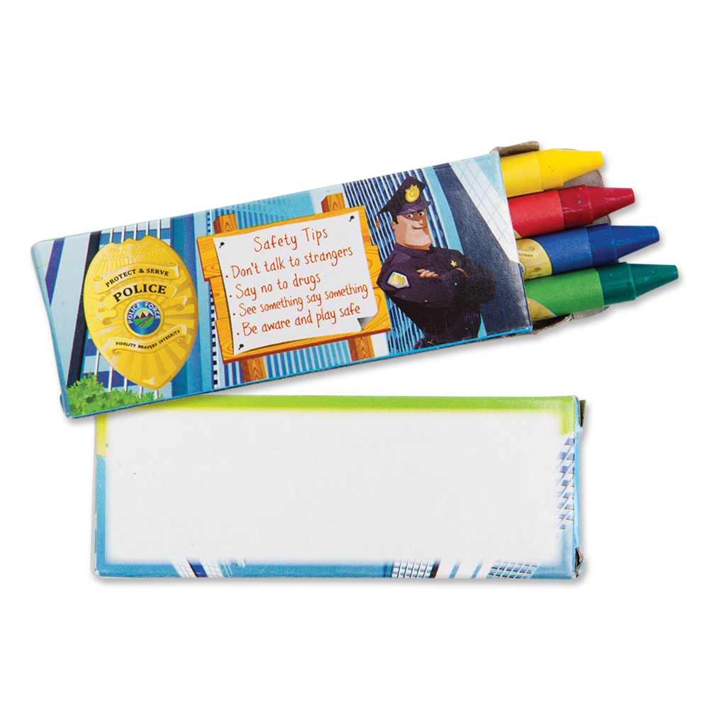4 Pack Police Safety Crayons 3