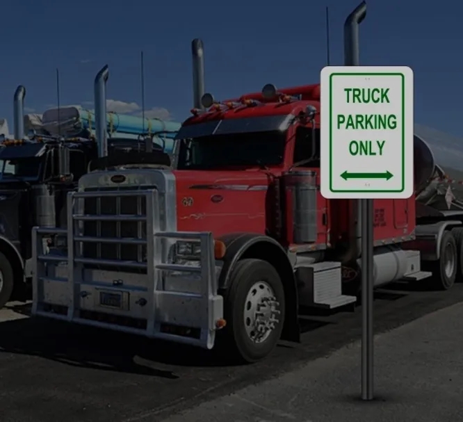 Reflective Truck Parking Only Signs-1ft x 1ft (SQFT) w/Holes 4
