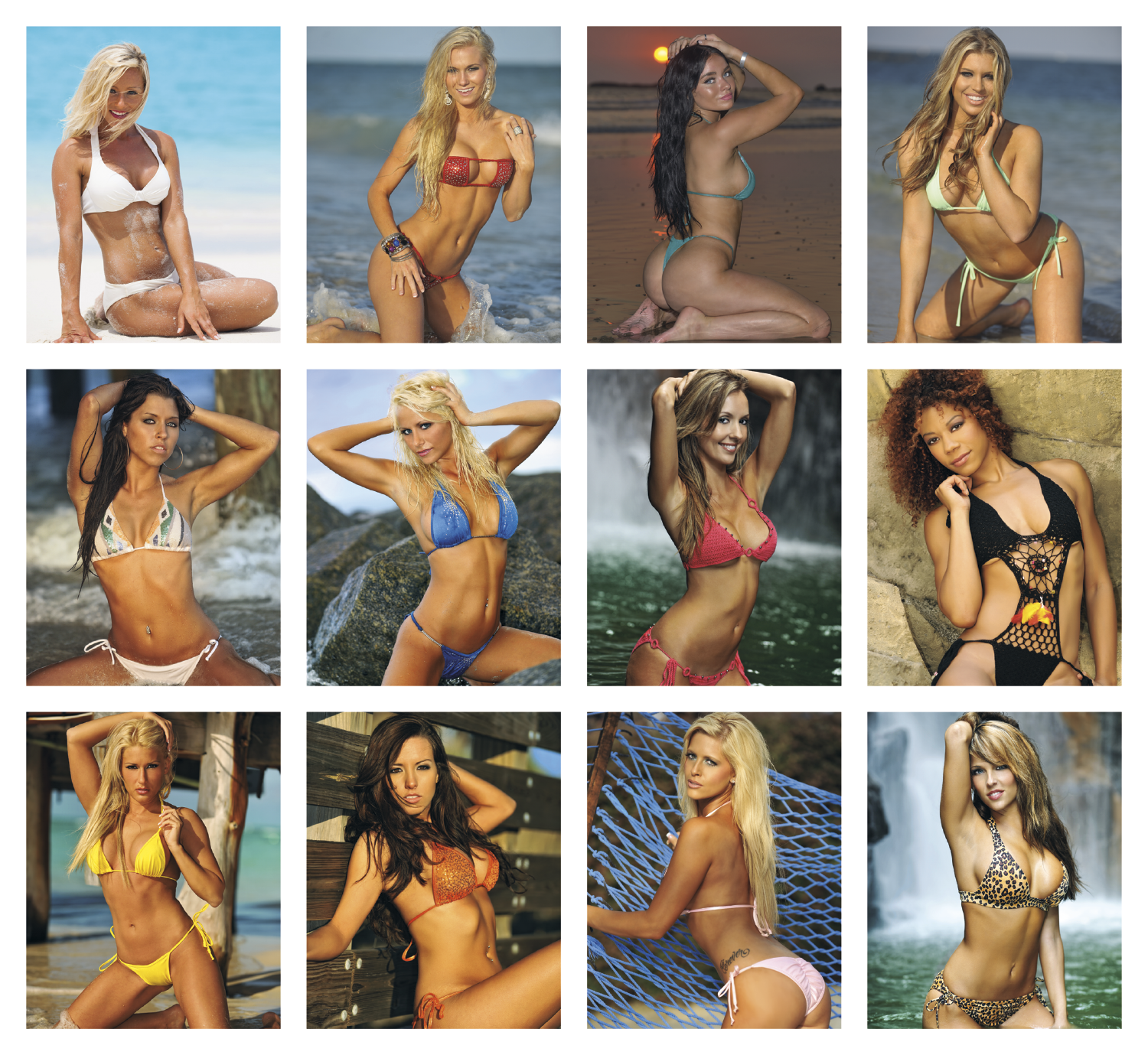 Triumph® Calendars Press-N-Stick Full-Color Header Sunshine Girls Calendar 34