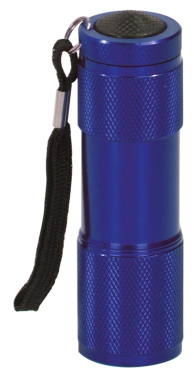 Blue 9 LED Flashlight with Strap 2
