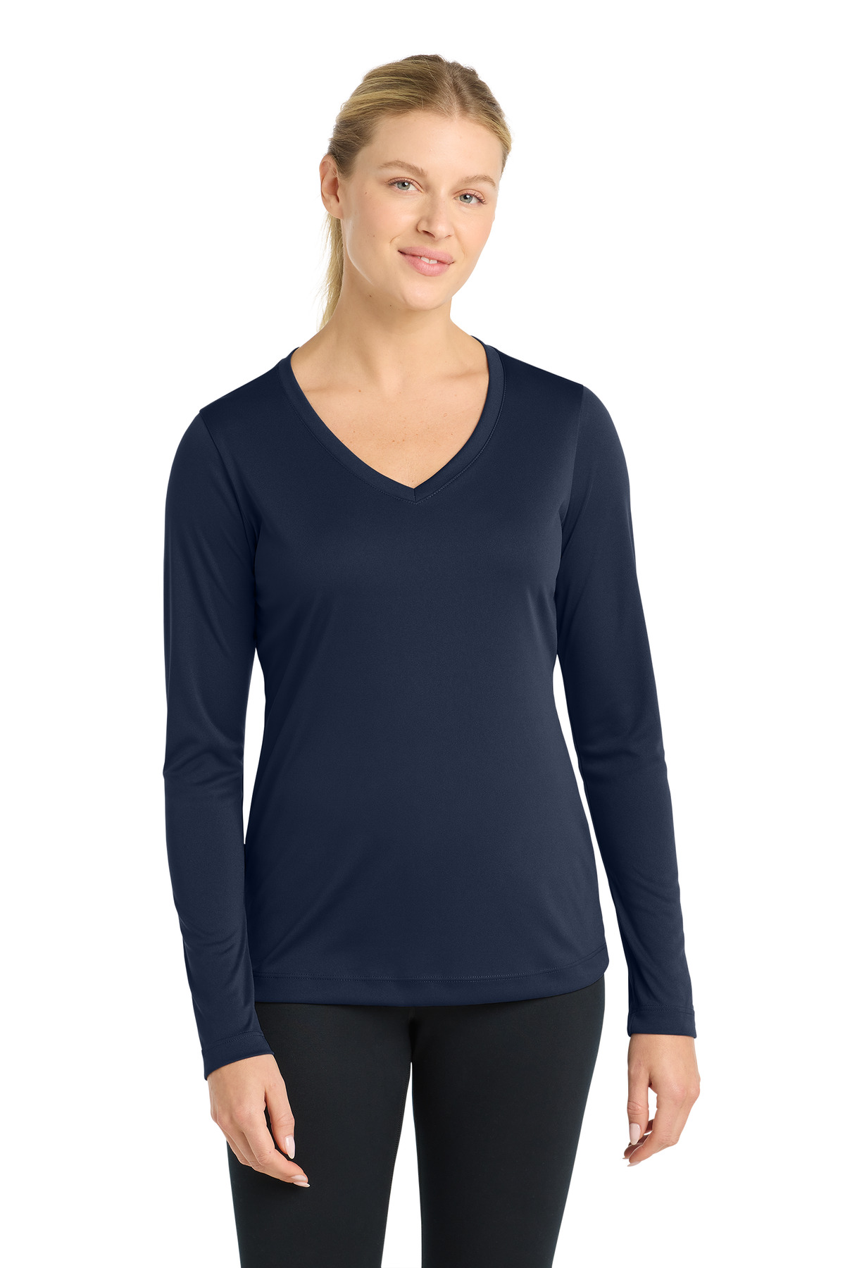 Sport-Tek Women's Long Sleeve PosiCharge Competitor V-Neck Tee. LST353LS 18