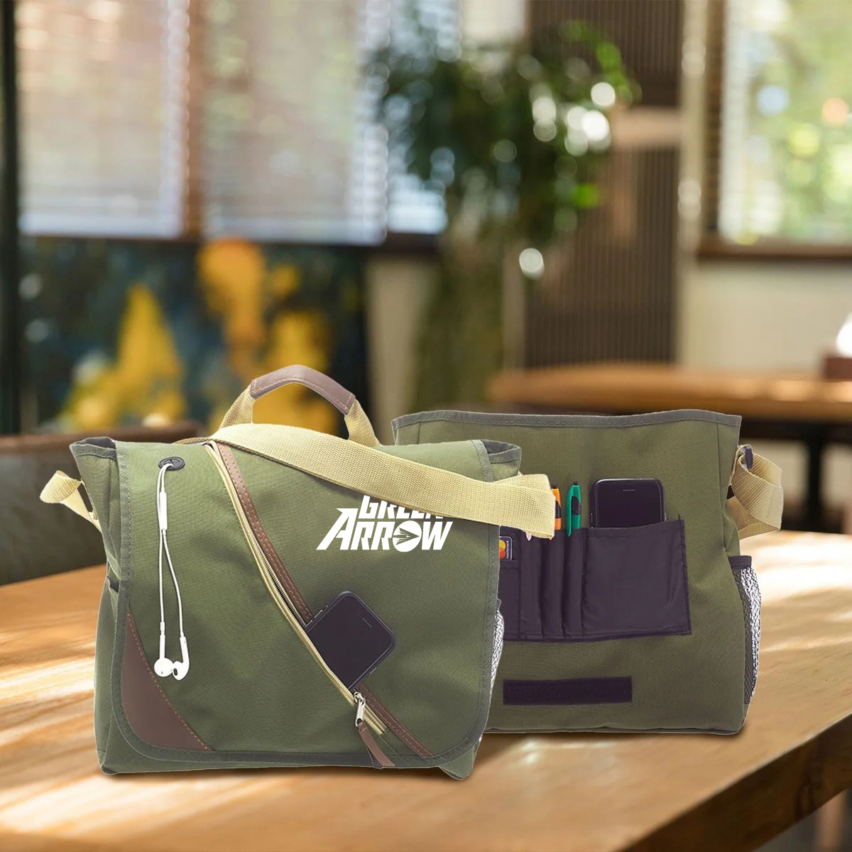 UrbanTrek Deluxe Executive Crossbody Bag with Audio Port 14