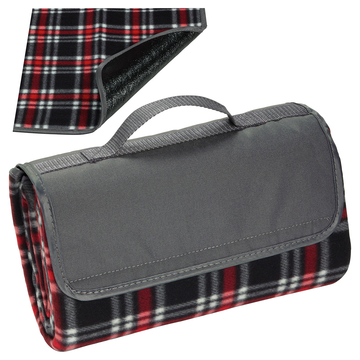 Plaid Barrel Fleece Picnic Blanket 4