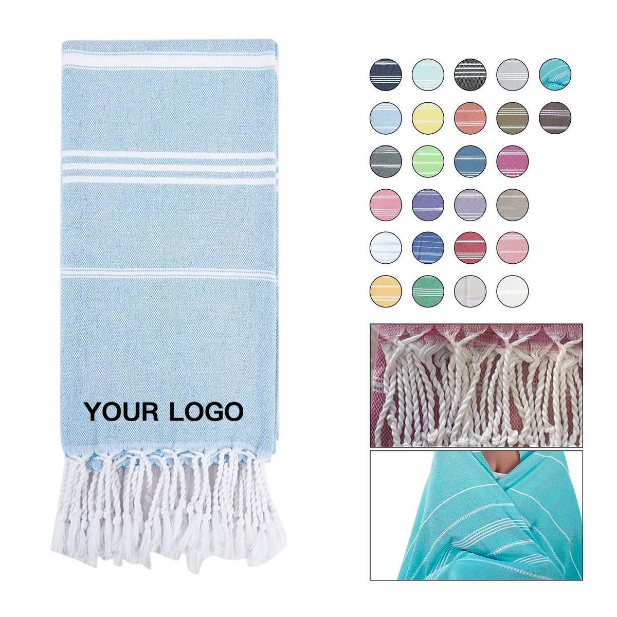 Absorbent Bungalow Beach Towel with Stylish Edges 5