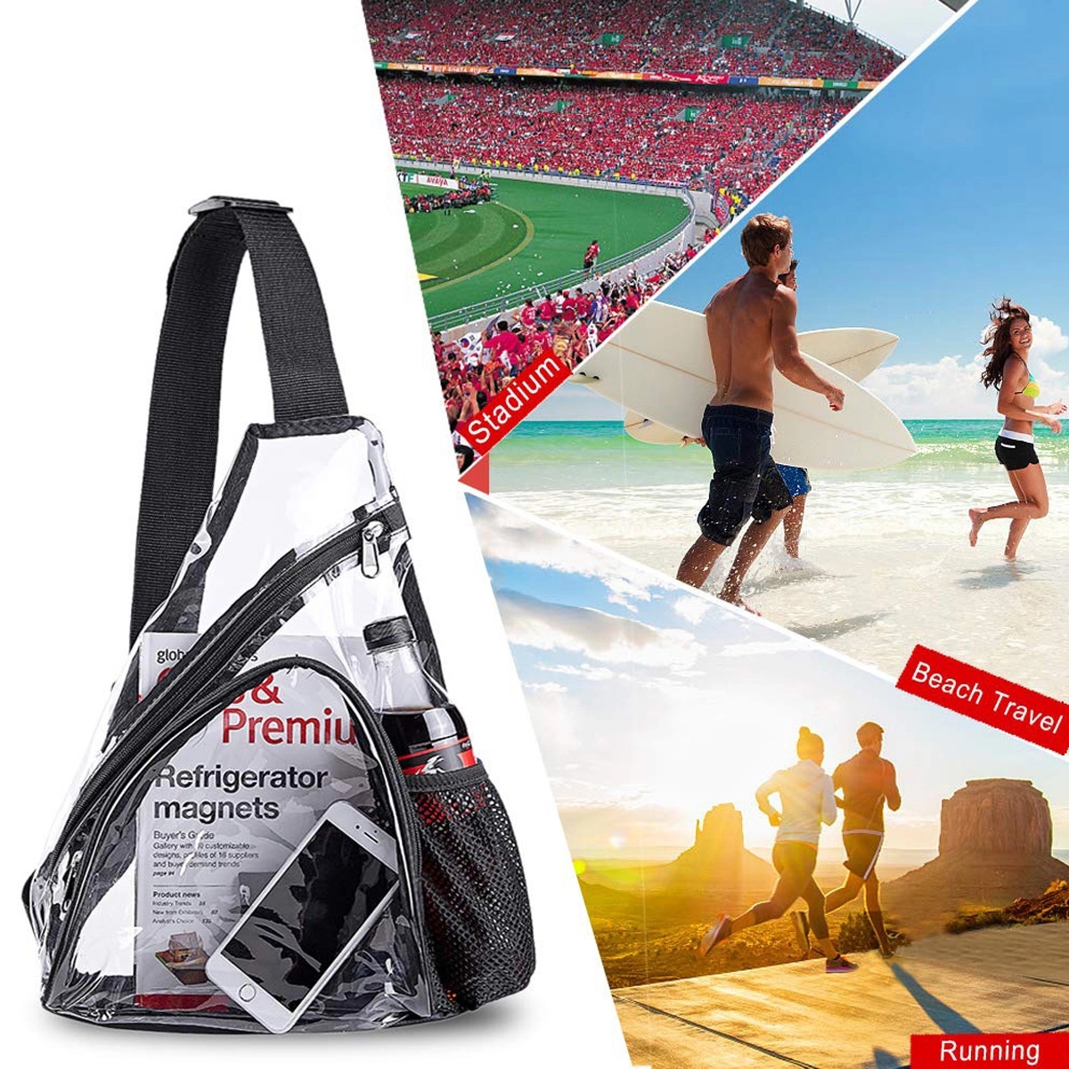 Clear Shoulder Crossbody Backpack 3