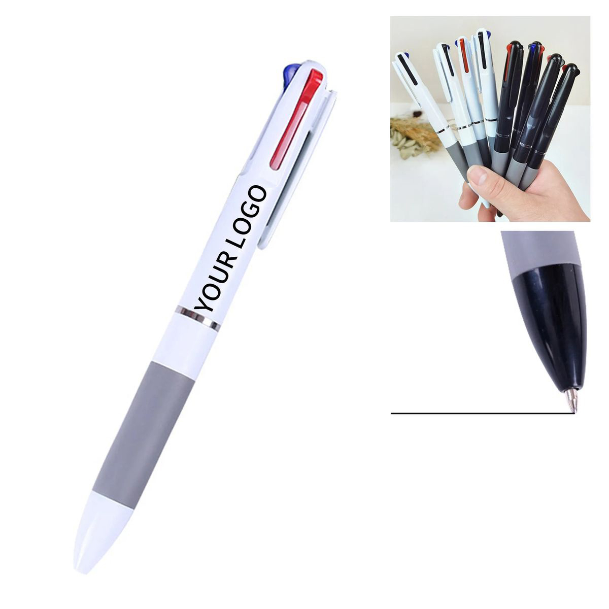 Plastic Smooth Multi Ink Office Pen 2