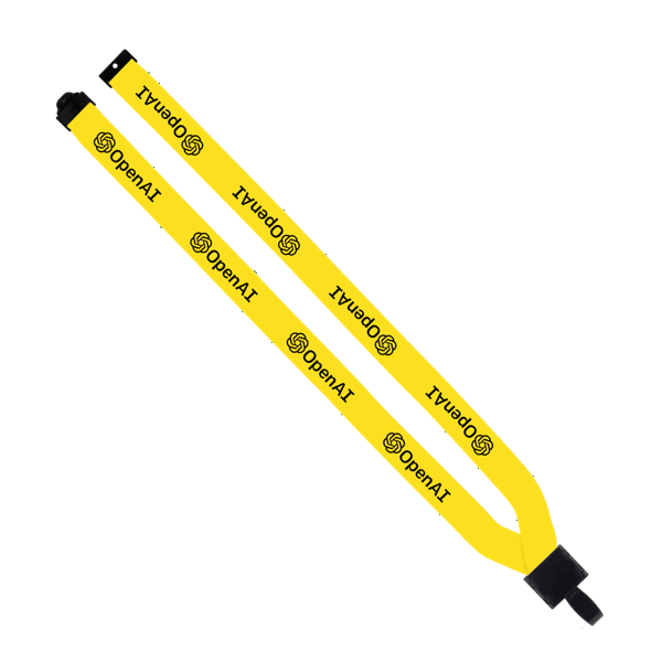 3/4" Polyester Lanyard with Non-Swivel Plastic Hook 58